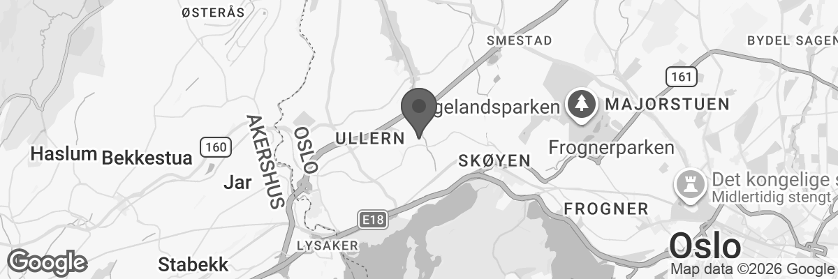 Bilde fra Google Maps, sentrert på adressen